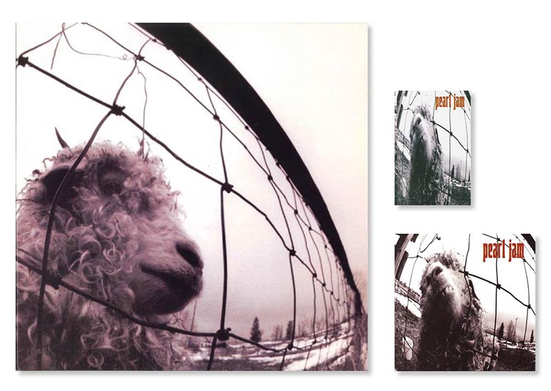 Vinyl, CD and Cassette covers for Vs. by Pearl Jam